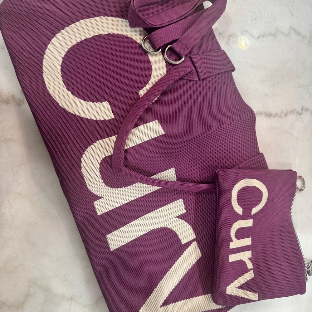 Curves by Sean Brown Double Knit Tote in Plum